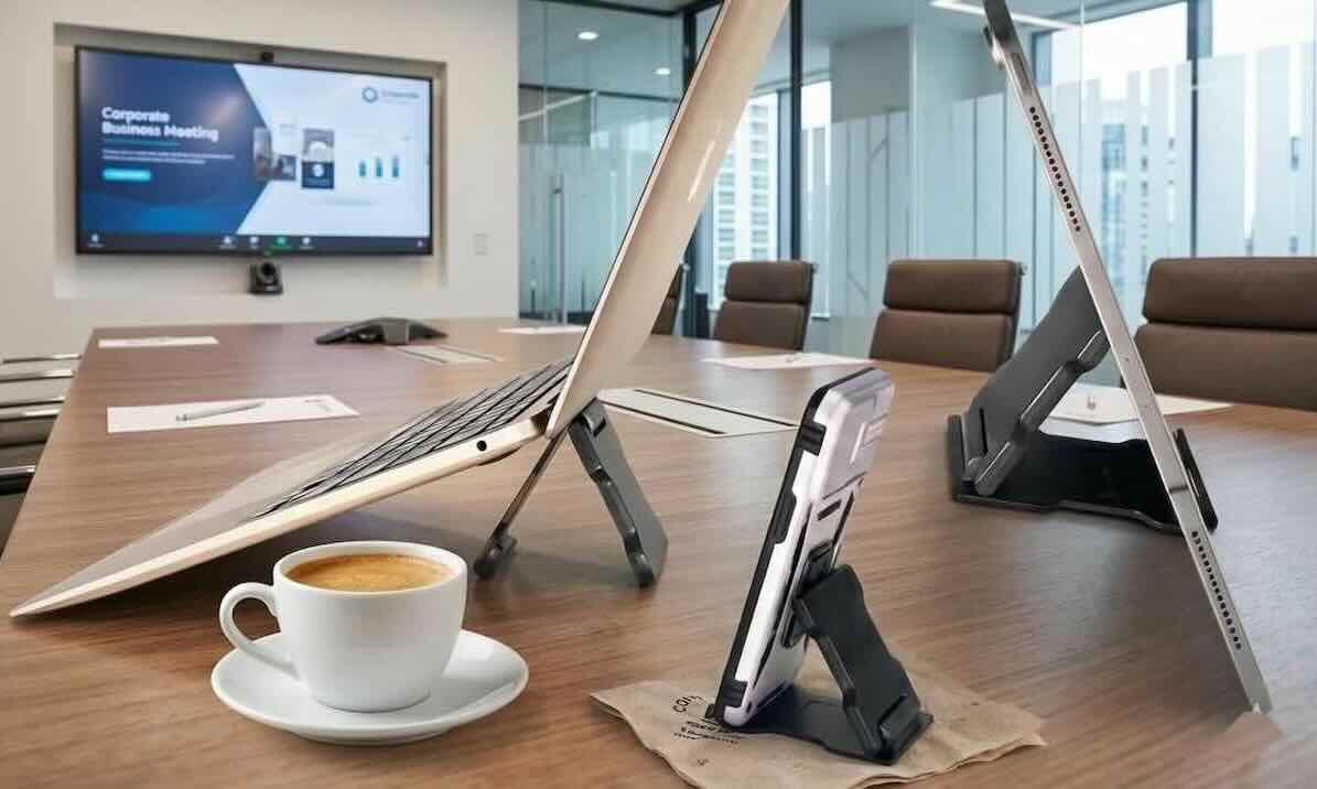 Kofeᵉ̬not supporting laptops and tablets on a desk